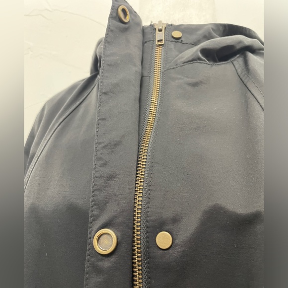 Eileen Fisher Black Organic Cotton Nylon Hooded Jacket - Picture 11 of 16